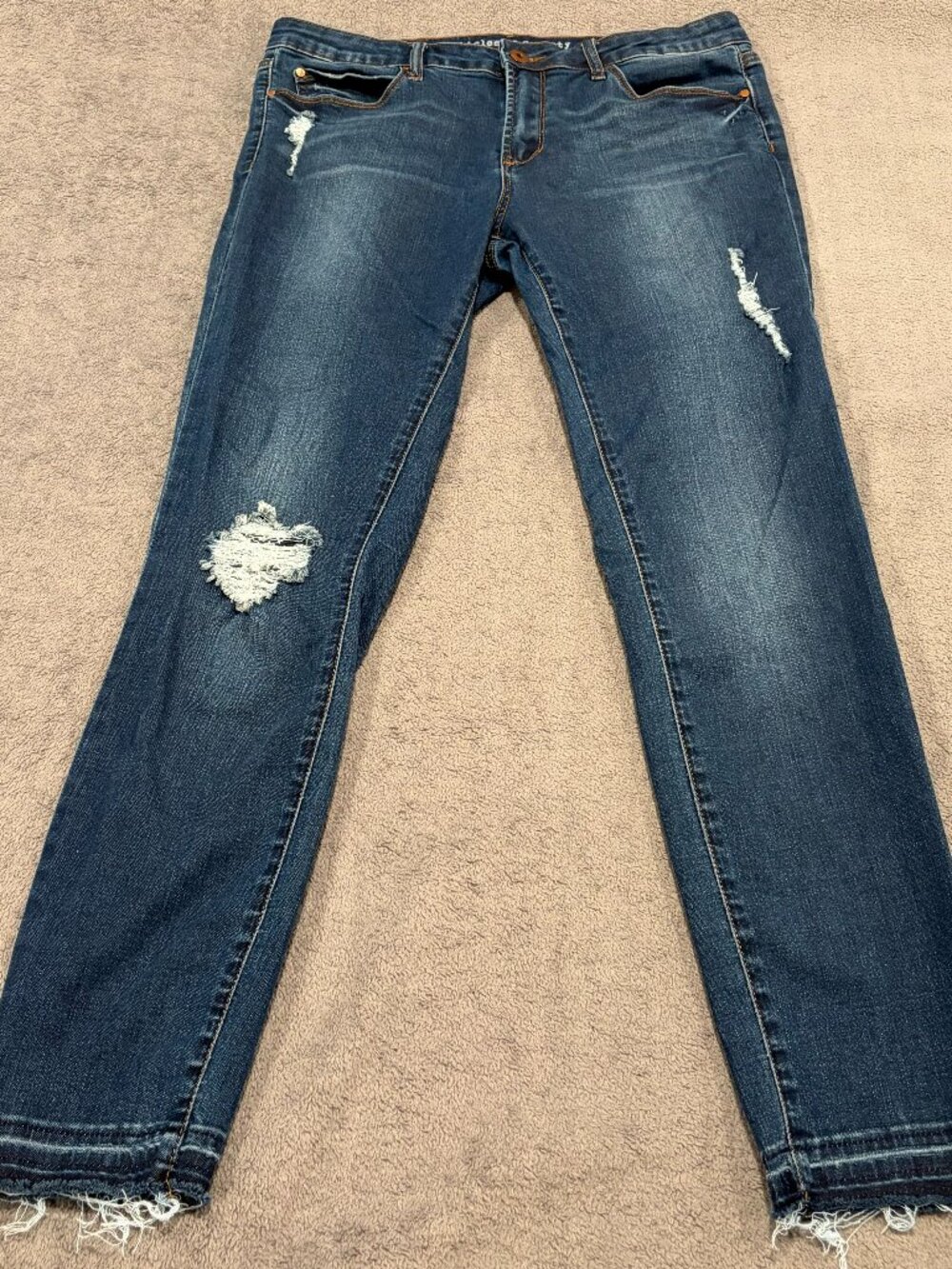 Articles of Society skinny stretch distressed jeans, 32